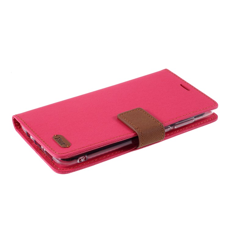 ROAR Twill Skin Wallet Leather Case for Xiaomi Redmi Note 8 Pro - Rose-4
