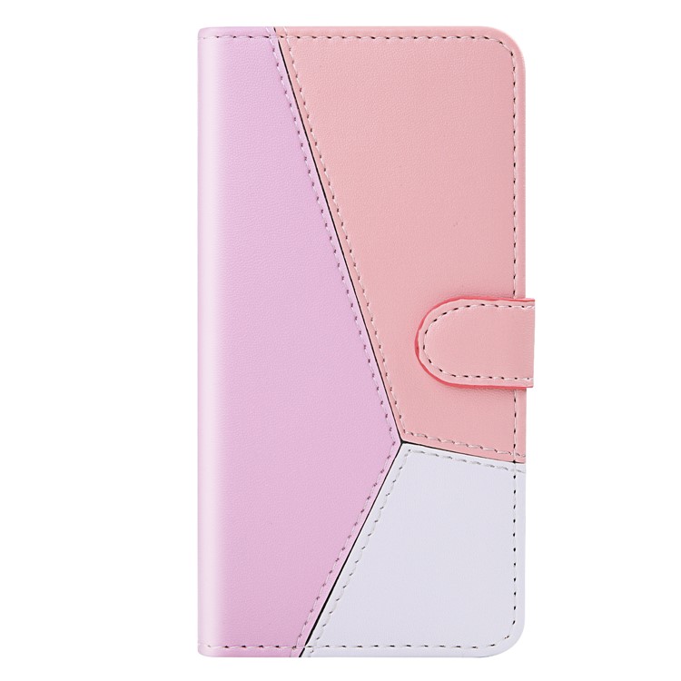 Tricolor PU Leather Wallet Phone Shell Stand Cover for Xiaomi Redmi 8 - Purple/Pink/White-2