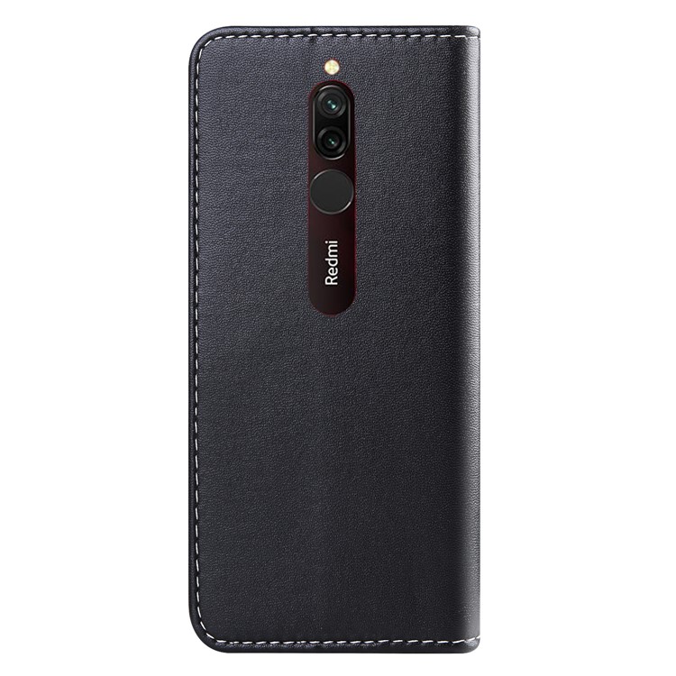 Tricolor PU Leather Wallet Phone Shell Stand Cover for Xiaomi Redmi 8 - Black/White/Grey-3