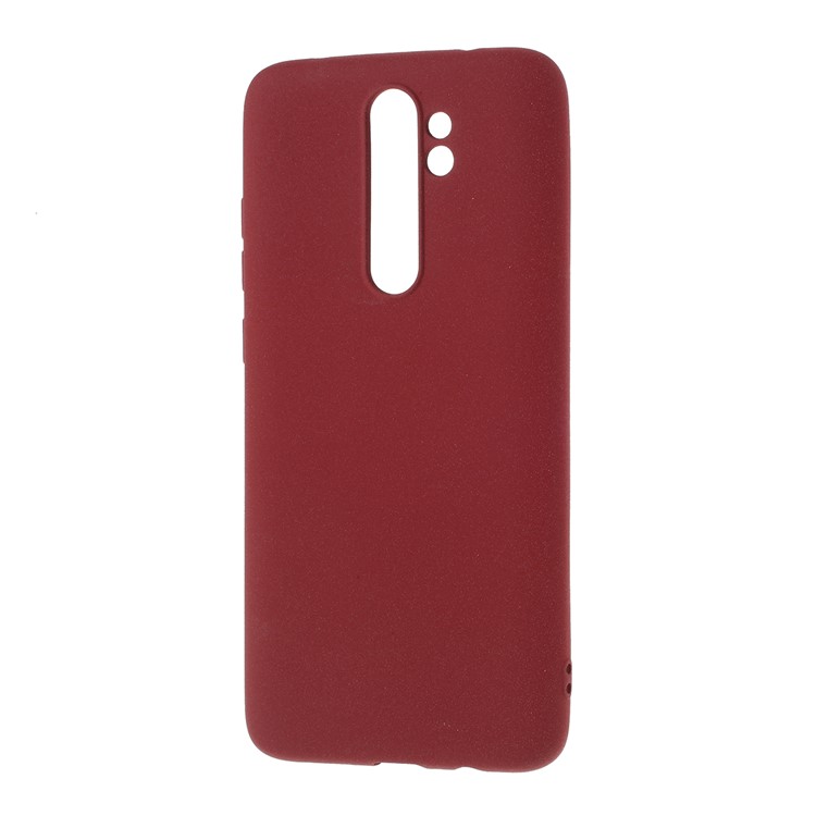 Double-sided Matte TPU Case for Xiaomi Redmi Note 8 Pro - Wine Red-2