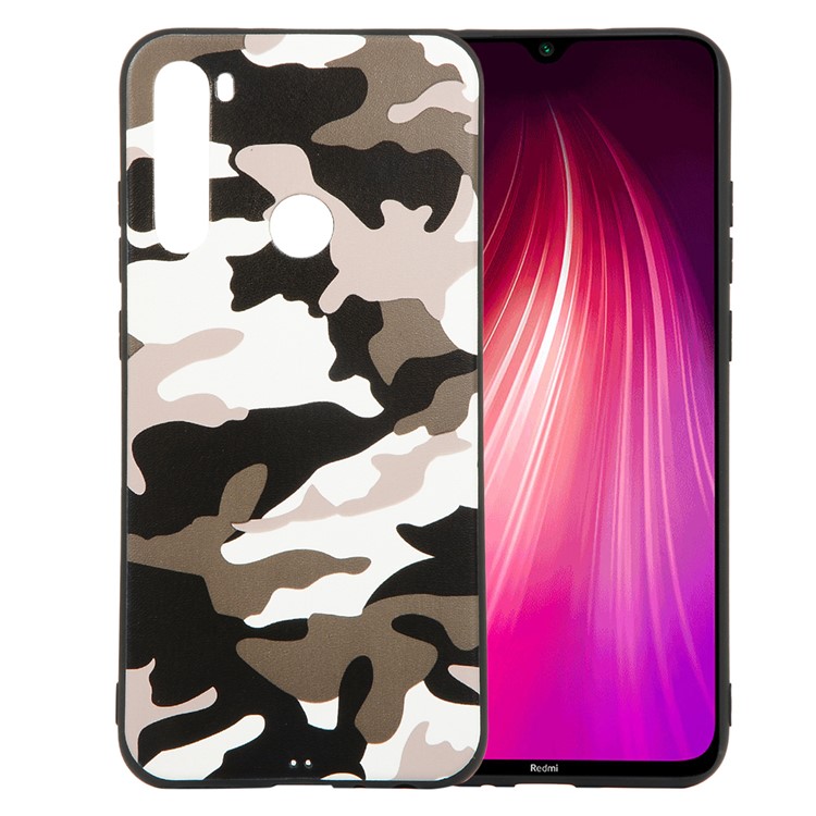 Camouflage Pattern TPU Soft Phone Shell Cover for Xiaomi Redmi Note 8 - White-1