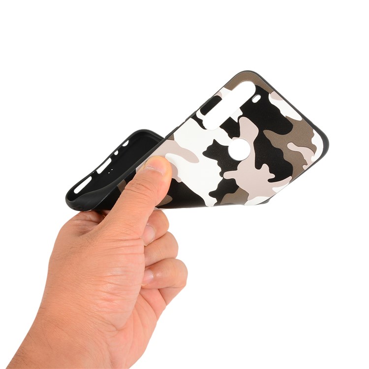 Camouflage Pattern TPU Soft Phone Shell Cover for Xiaomi Redmi Note 8 - White-5