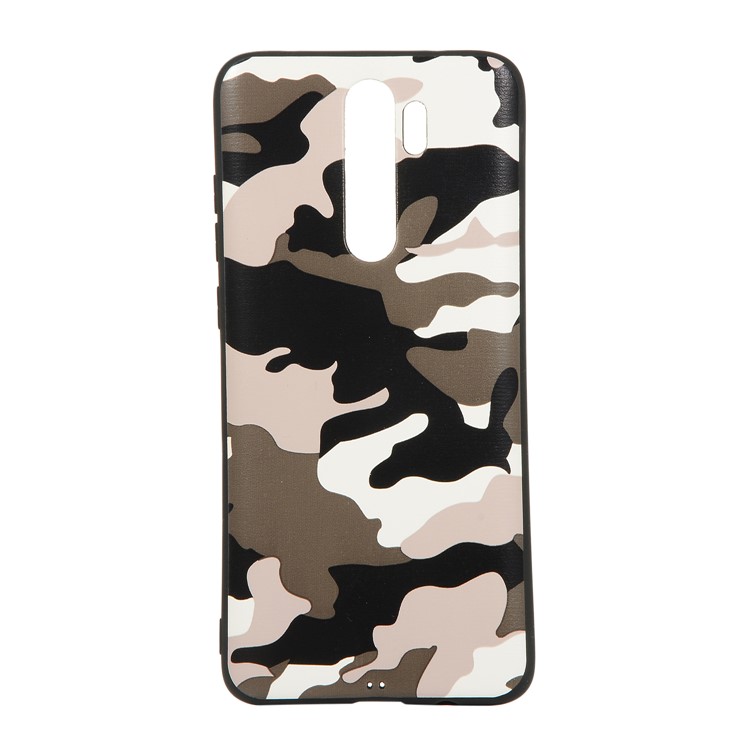 For Xiaomi Redmi Note 8 Pro Camouflage Surface TPU Casing Shell - White-2