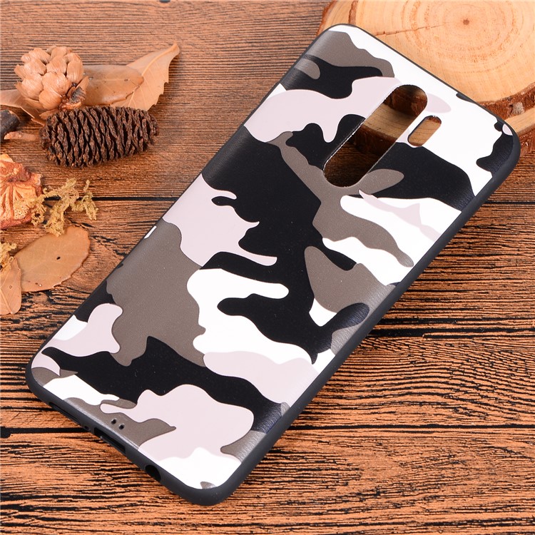For Xiaomi Redmi Note 8 Pro Camouflage Surface TPU Casing Shell - White-6