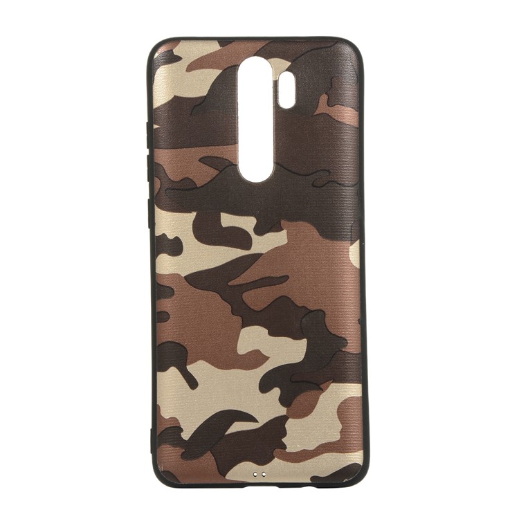 For Xiaomi Redmi Note 8 Pro Camouflage Surface TPU Casing Shell - Brown-2