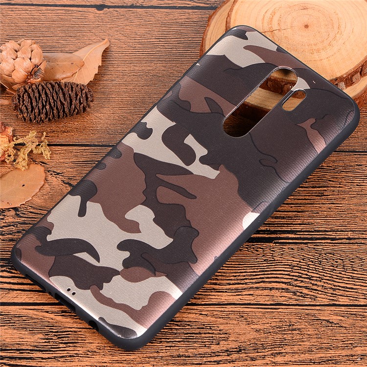 For Xiaomi Redmi Note 8 Pro Camouflage Surface TPU Casing Shell - Brown-5
