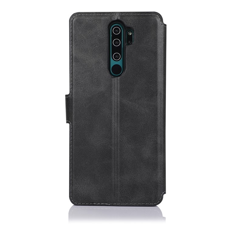 PU Leather + TPU Wallet Stand Phone Shell Covering for Xiaomi Redmi Note 8 Pro - Black-10