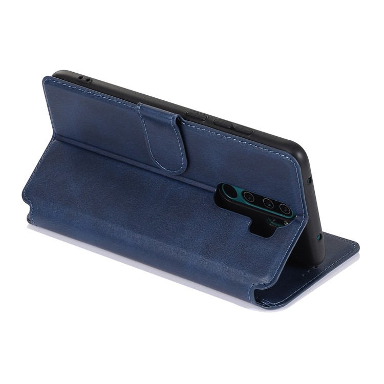 PU Leather + TPU Wallet Stand Phone Shell Covering for Xiaomi Redmi Note 8 Pro - Blue-11