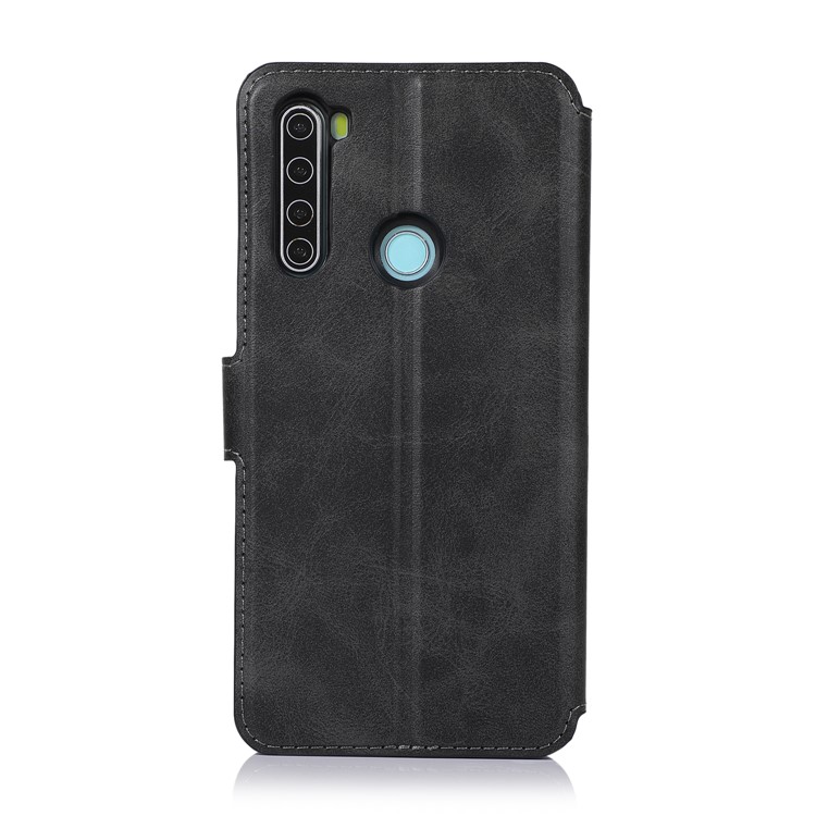 For Xiaomi Redmi Note 8 PU Leather + TPU Wallet Stand Phone Shell - Black-9