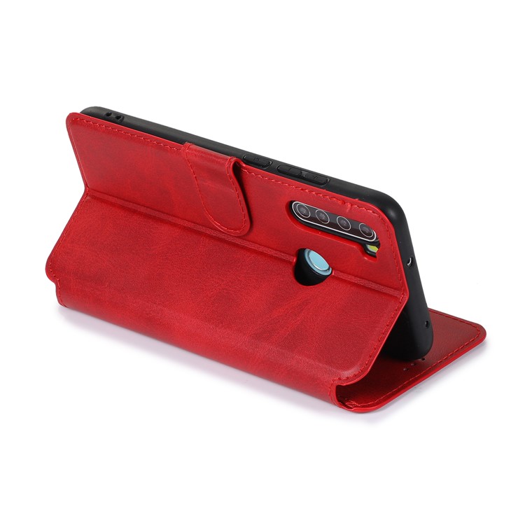 For Xiaomi Redmi Note 8 PU Leather + TPU Wallet Stand Phone Shell - Red-12