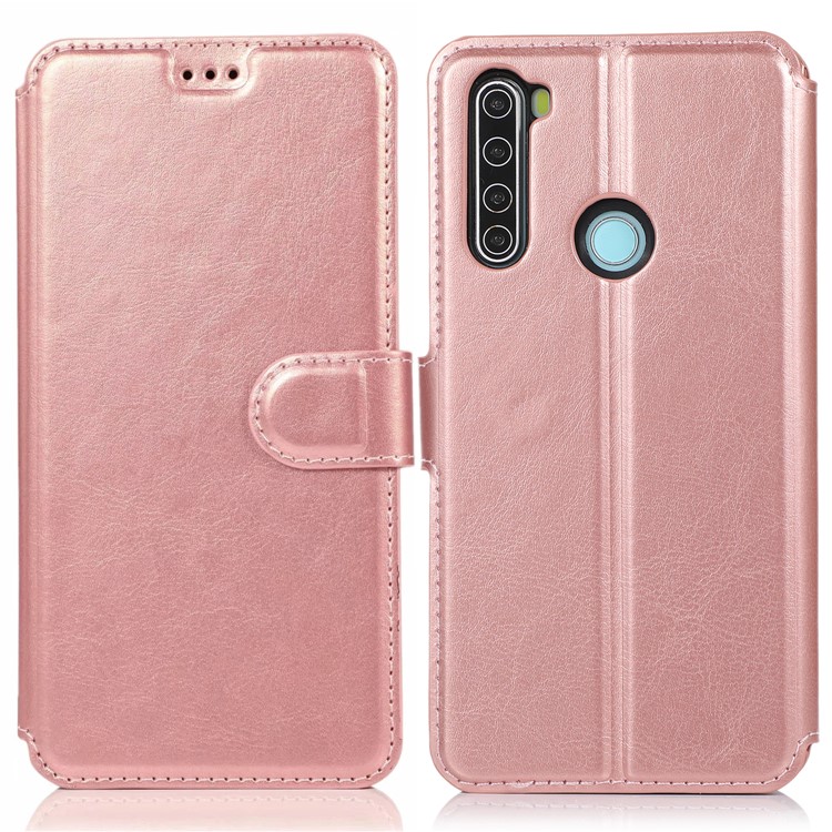 For Xiaomi Redmi Note 8 PU Leather + TPU Wallet Stand Phone Shell - Rose Gold-2