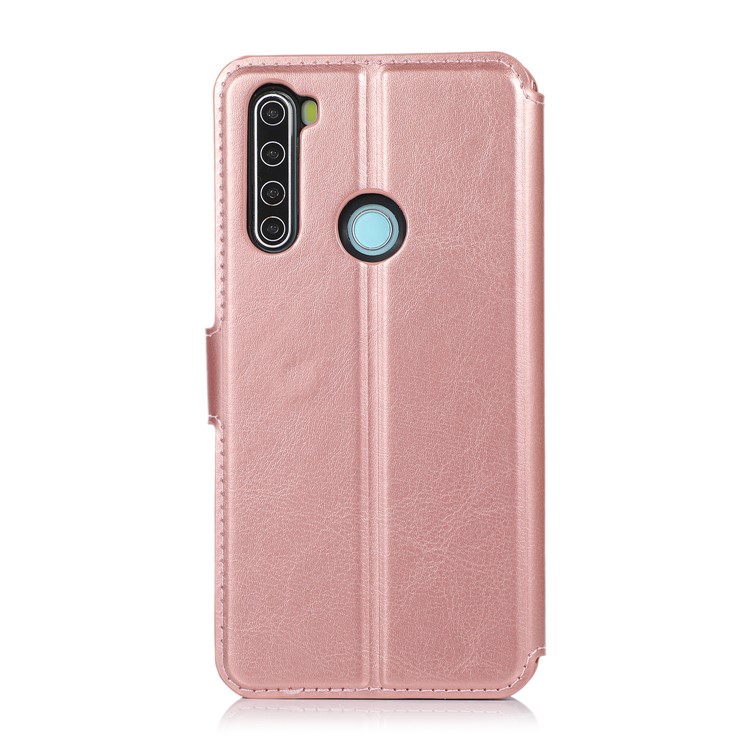 For Xiaomi Redmi Note 8 PU Leather + TPU Wallet Stand Phone Shell - Rose Gold-9