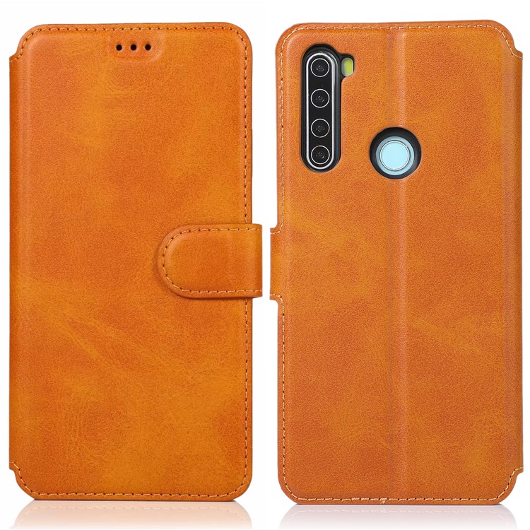 For Xiaomi Redmi Note 8 PU Leather + TPU Wallet Stand Phone Shell - Khaki-2