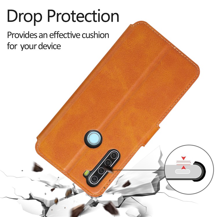 For Xiaomi Redmi Note 8 PU Leather + TPU Wallet Stand Phone Shell - Khaki-3