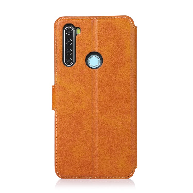 For Xiaomi Redmi Note 8 PU Leather + TPU Wallet Stand Phone Shell - Khaki-9