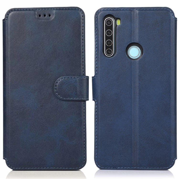 For Xiaomi Redmi Note 8 PU Leather + TPU Wallet Stand Phone Shell - Blue-2