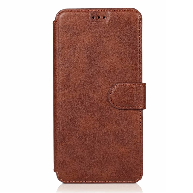 For Xiaomi Redmi Note 8 PU Leather + TPU Wallet Stand Phone Shell - Brown-8