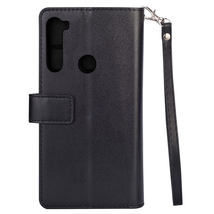 Funda De Billetera De Cuero Multifunción Con Soporte Para Xiaomi Redmi Note 8 - Negro