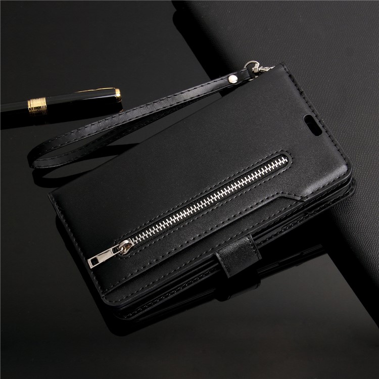 Multi-function Leather Wallet Case with Stand for Xiaomi Redmi Note 8 - Black-7