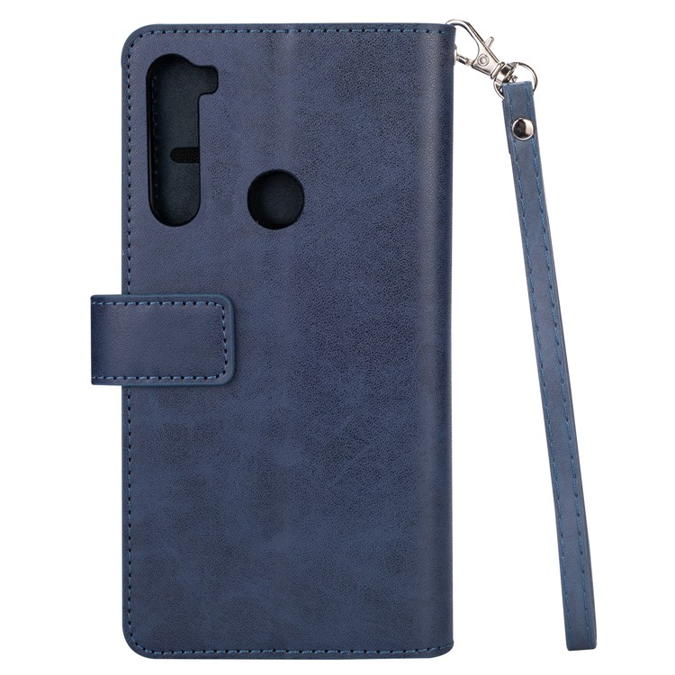 Multi-function Leather Wallet Case with Stand for Xiaomi Redmi Note 8 - Blue-2