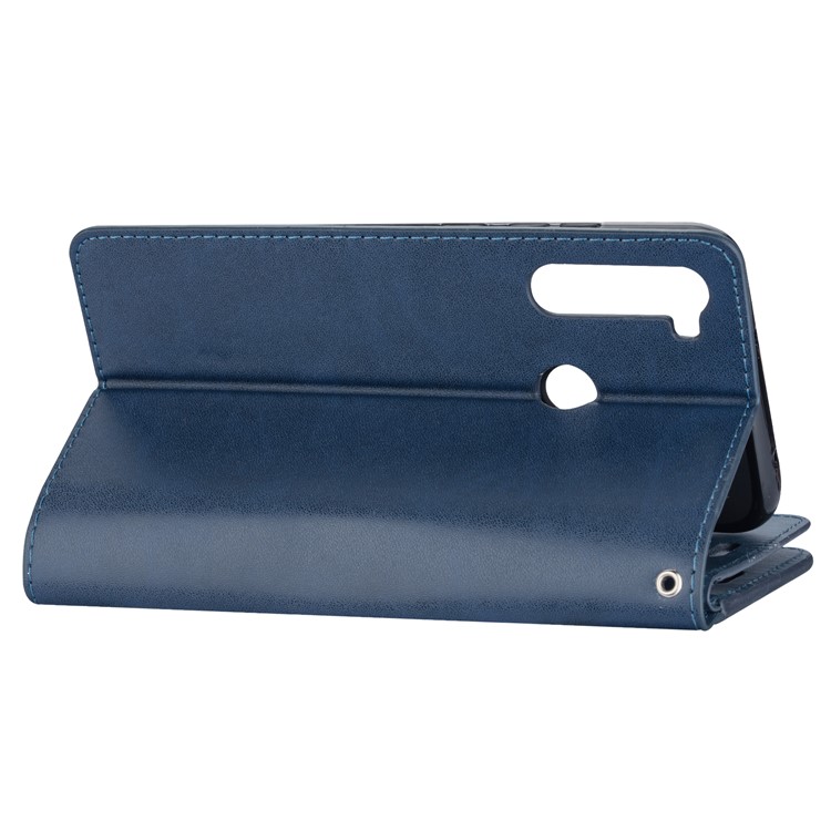 Multi-function Leather Wallet Case with Stand for Xiaomi Redmi Note 8 - Blue-4