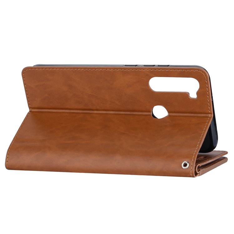 Multi-function Leather Wallet Case with Stand for Xiaomi Redmi Note 8 - Brown-4