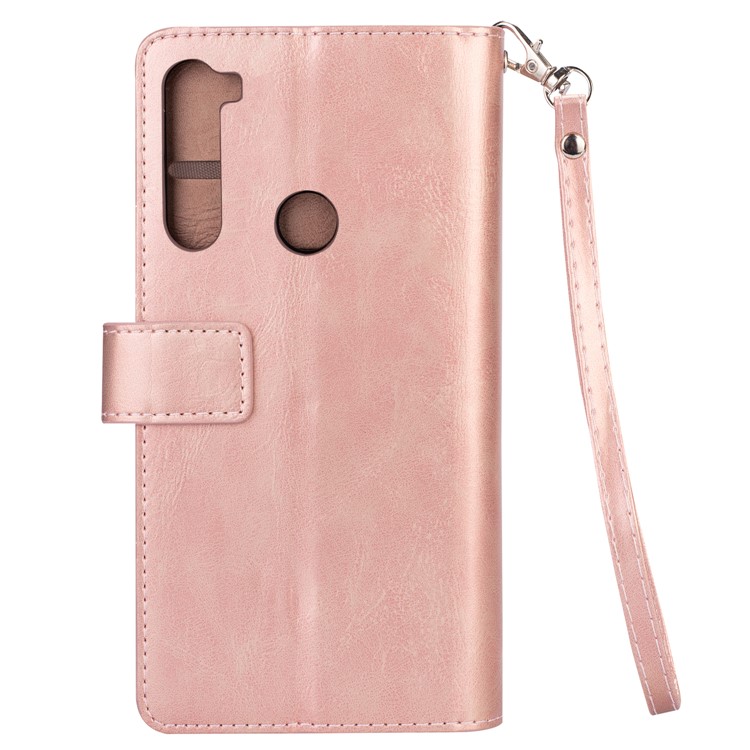 Multi-function Leather Wallet Case with Stand for Xiaomi Redmi Note 8 - Rose Gold-2