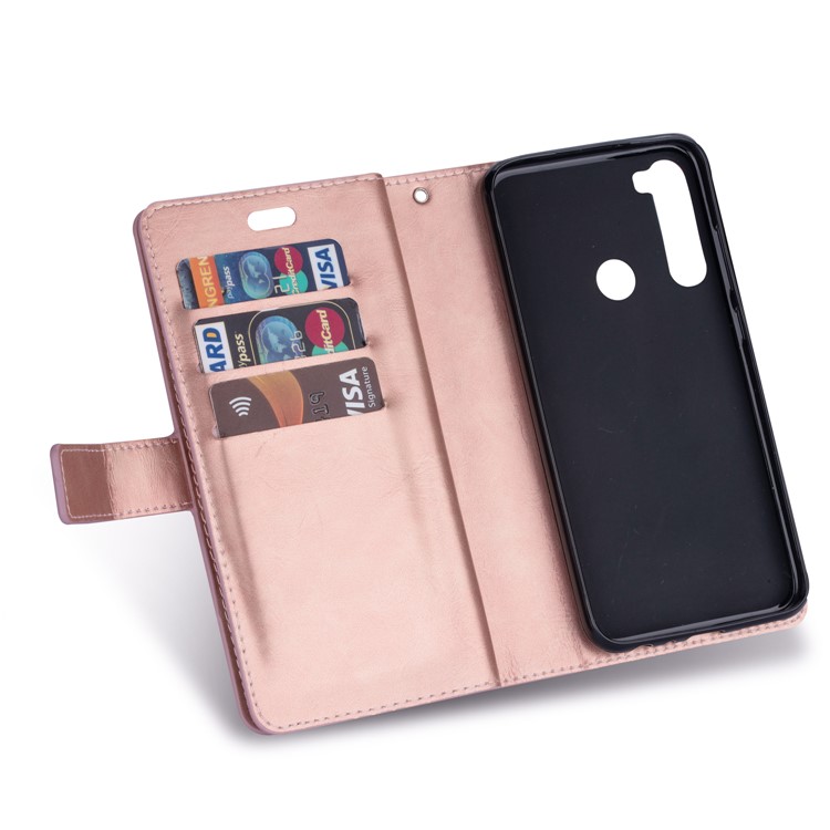 Multi-function Leather Wallet Case with Stand for Xiaomi Redmi Note 8 - Rose Gold-3