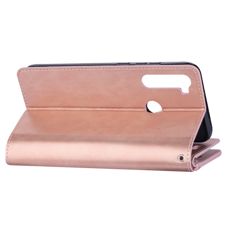 Multi-function Leather Wallet Case with Stand for Xiaomi Redmi Note 8 - Rose Gold-4