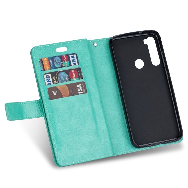 Multi-function Leather Wallet Case with Stand for Xiaomi Redmi Note 8 - Green-3