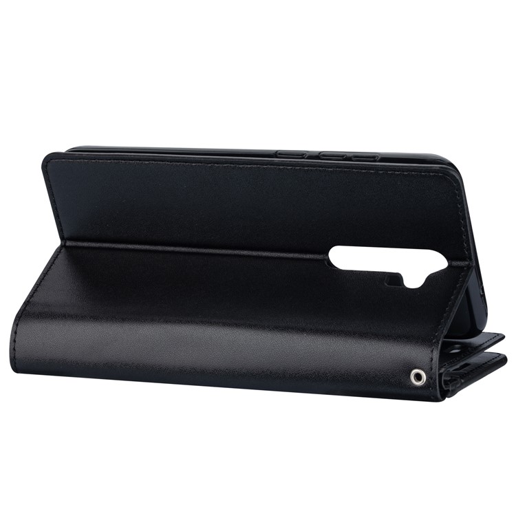 Multi-slot Wallet Zippered Leather Cover Stand Case for Xiaomi Redmi Note 8 Pro - Black-4