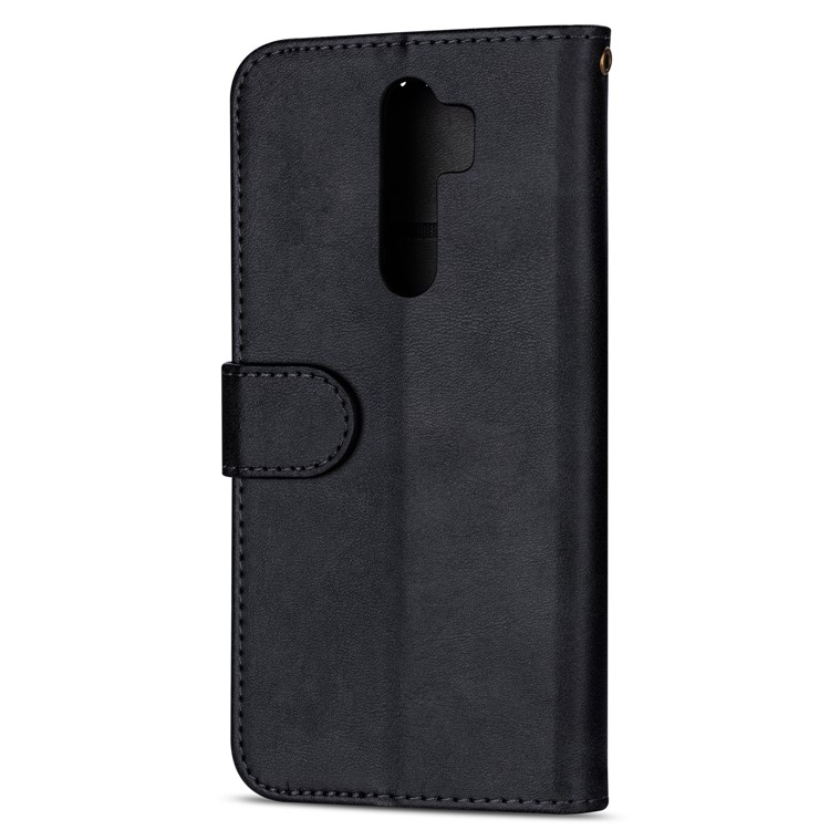 Case de Billetera de Cuero de Bolsillo Con Cremallera Para Xiaomi Redmi Note 8 Pro - Negro-3