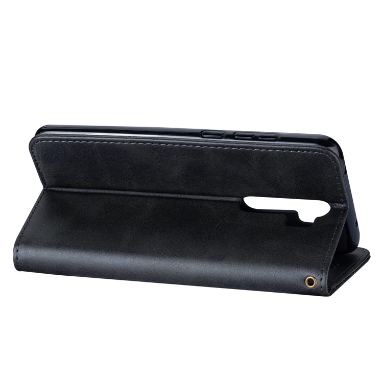 Zipper Pocket Leather Wallet Case for Xiaomi Redmi Note 8 Pro - Black-4
