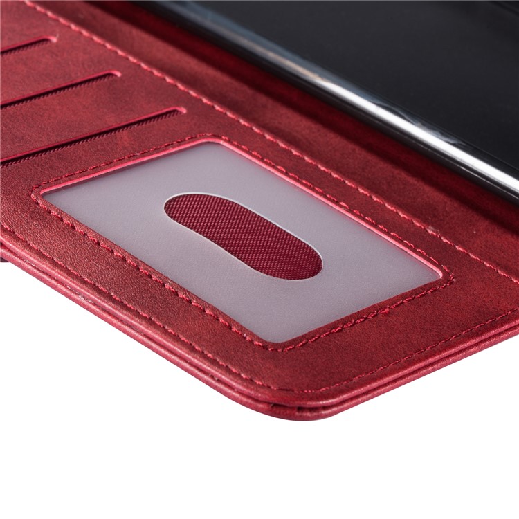 Zipper Pocket Leather Wallet Case for Xiaomi Redmi Note 8 Pro - Red-6