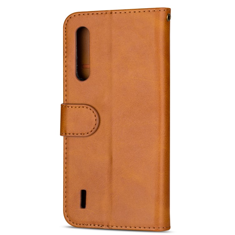 Zipper Pocket Phone Leather Wallet Case for for Xiaomi Mi CC9/Mi CC9 Meitu Edition/Mi 9 Lite - Brown-3