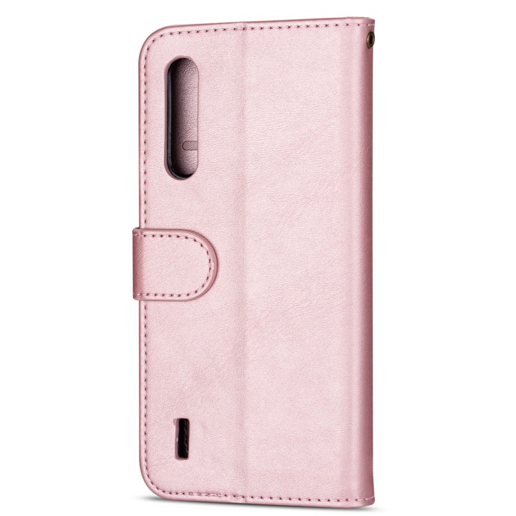 Zipper Pocket Phone Leather Wallet Case for for Xiaomi Mi CC9/Mi CC9 Meitu Edition/Mi 9 Lite - Rose Gold-3