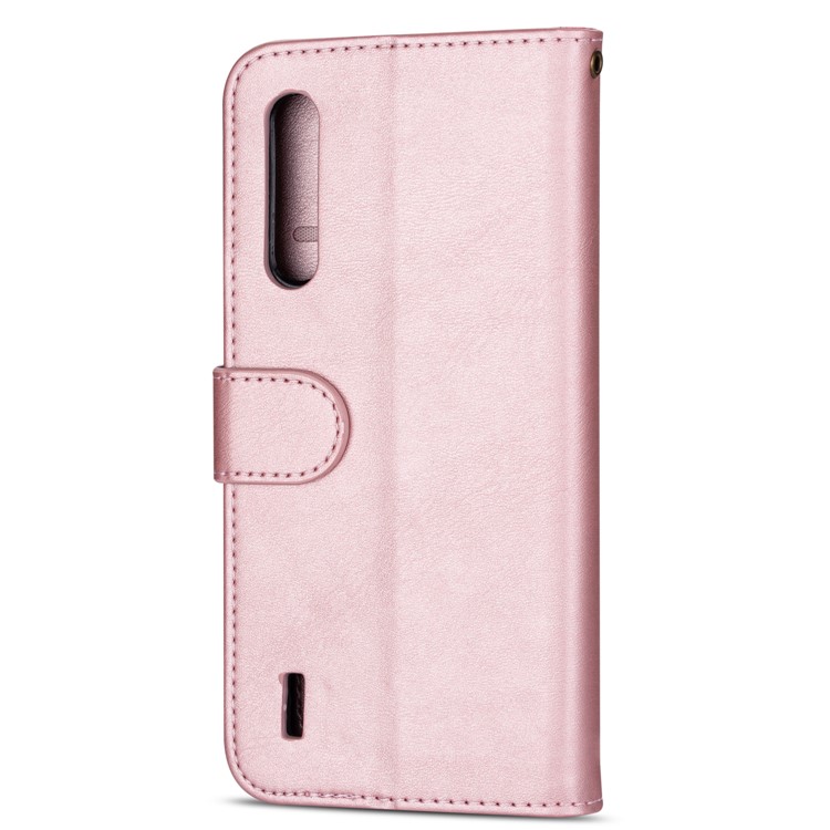 Reißverschluss Pocket Phone Leder Brieftasche Für Xiaomi Mi Cc9/mi CC9 Meitu Edition/Mi 9 Lite - Roségold-3