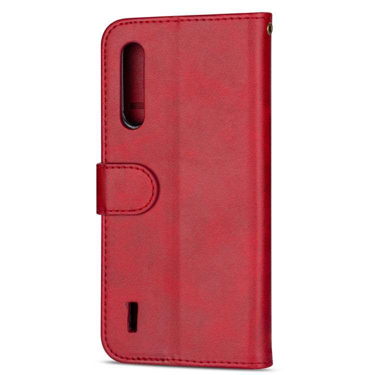 Zipper Pocket Phone Leather Wallet Case for for Xiaomi Mi CC9/Mi CC9 Meitu Edition/Mi 9 Lite - Red-3