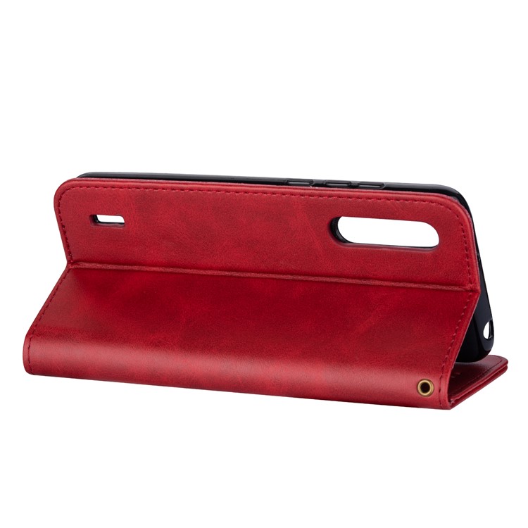 Zipper Pocket Phone Leather Wallet Case for for Xiaomi Mi CC9/Mi CC9 Meitu Edition/Mi 9 Lite - Red-4
