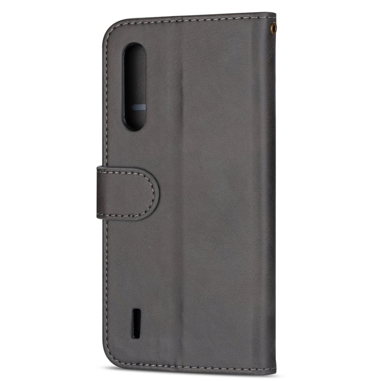 Zipper Pocket Phone Leather Wallet Case for for Xiaomi Mi CC9/Mi CC9 Meitu Edition/Mi 9 Lite - Grey-3