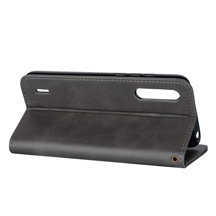 Zipper Pocket Phone Leather Wallet Case for for Xiaomi Mi CC9/Mi CC9 Meitu Edition/Mi 9 Lite - Grey-4
