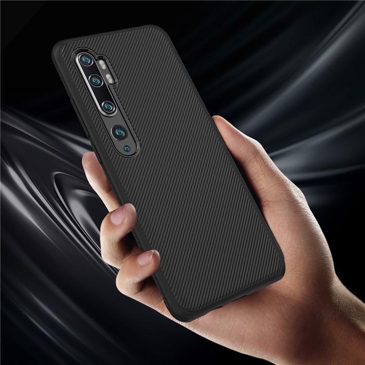 Jazz Series Twill Texture TPU Back Mobile Cover Casing for Xiaomi Mi Note 10 Pro/Mi CC9 Pro - Black-5