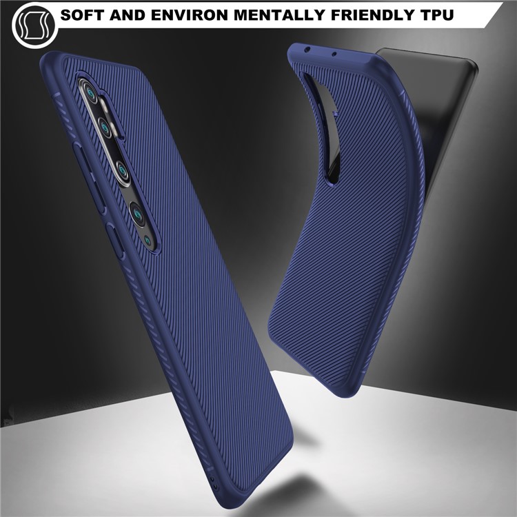 Jazz Series Twill Texture TPU Back Mobile Cover Casing for Xiaomi Mi Note 10 Pro/Mi CC9 Pro - Blue-3
