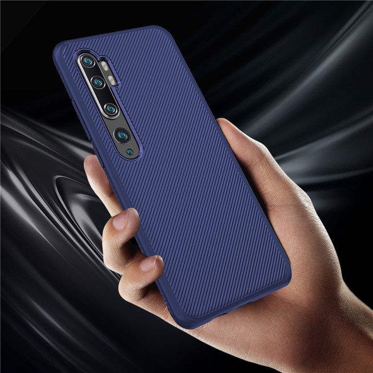 Jazz Series Twill Texture TPU Back Mobile Cover Casing for Xiaomi Mi Note 10 Pro/Mi CC9 Pro - Blue-5