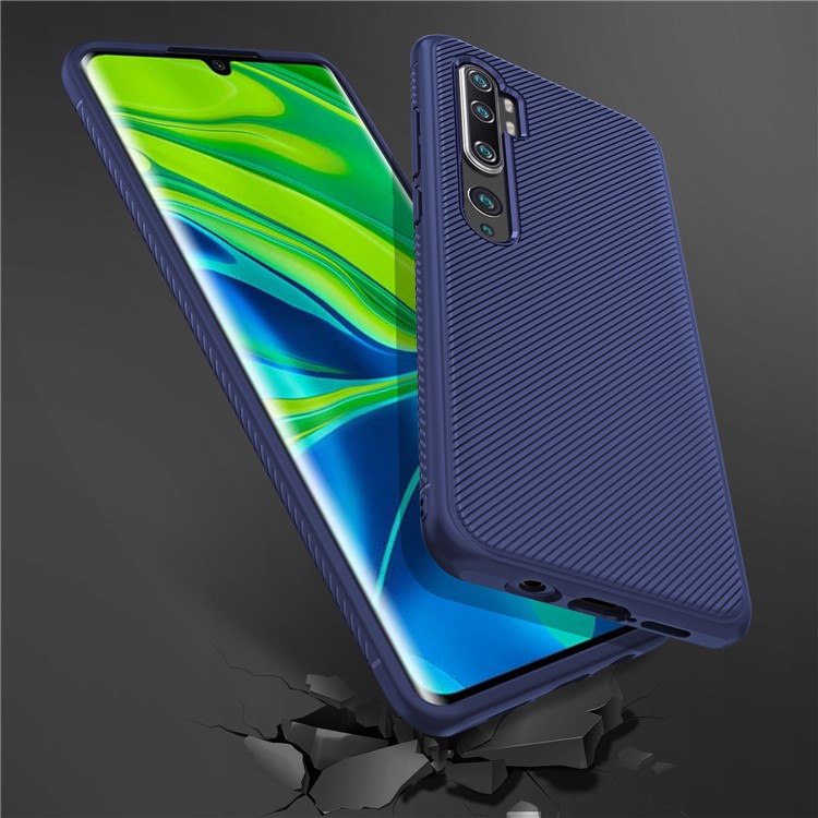 Jazz Series Twill Texture TPU Back Mobile Cover Casing for Xiaomi Mi Note 10 Pro/Mi CC9 Pro - Blue-6
