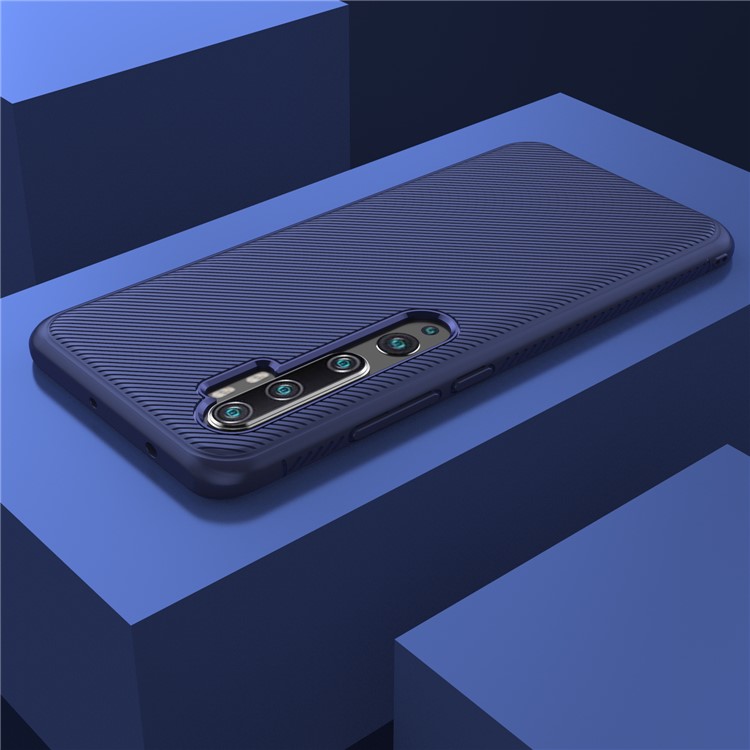 Jazz Series Twill Texture TPU Back Mobile Cover Casing for Xiaomi Mi Note 10 Pro/Mi CC9 Pro - Blue-7
