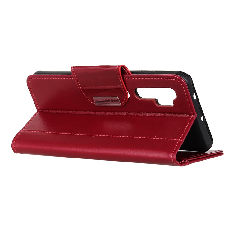 Wallet Stand PU Leather Case for Xiaomi Mi Note 10/Mi CC9 Pro - Red-4