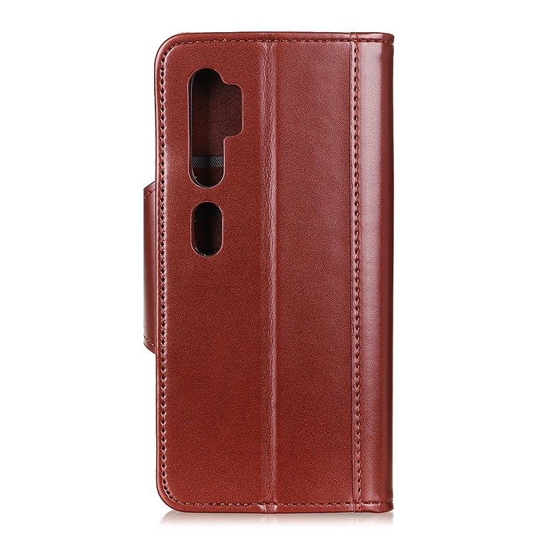 Wallet Stand PU Leather Case for Xiaomi Mi Note 10/Mi CC9 Pro - Brown-3