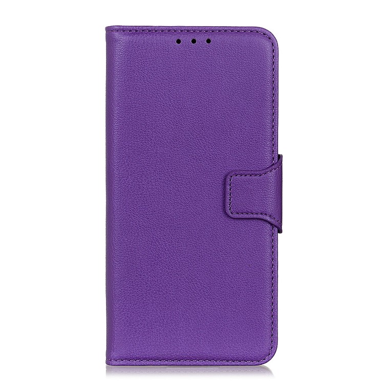Litchi Texture PU Leather Wallet Stand Phone Case for Xiaomi Mi Note 10/Mi CC9 Pro - Purple-2