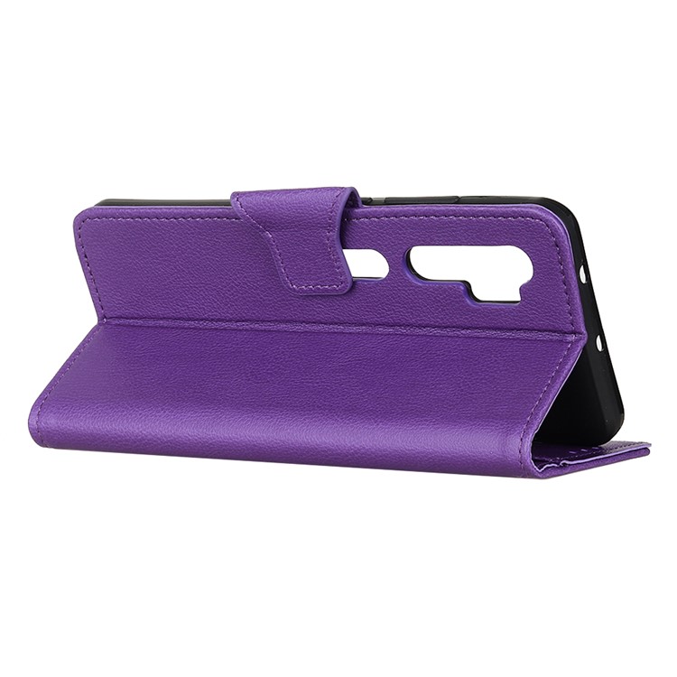 Litchi Texture PU Leather Wallet Stand Phone Case for Xiaomi Mi Note 10/Mi CC9 Pro - Purple-4